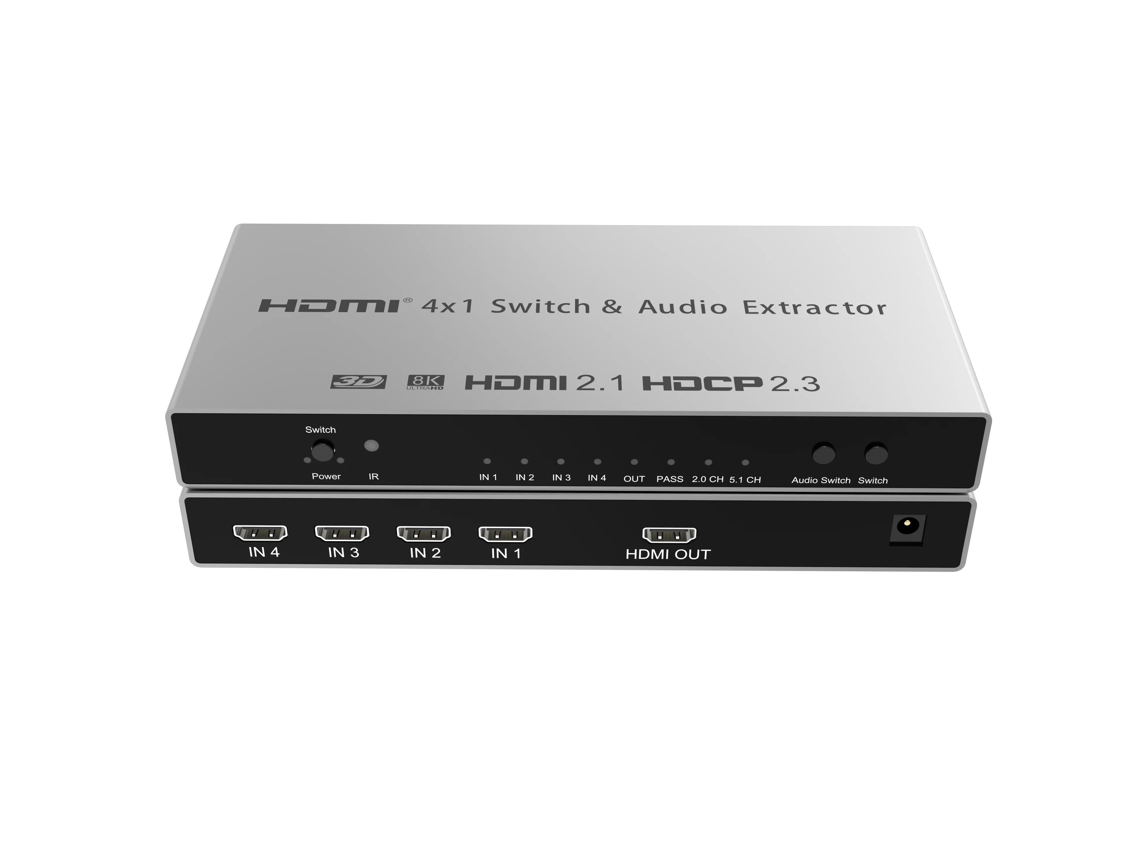 NEW HDMI 4X1 Switcher 8k@60Hz downward compatible Supports four HDMI inputs one HDMI output compatible with HDMI V2.1 devices