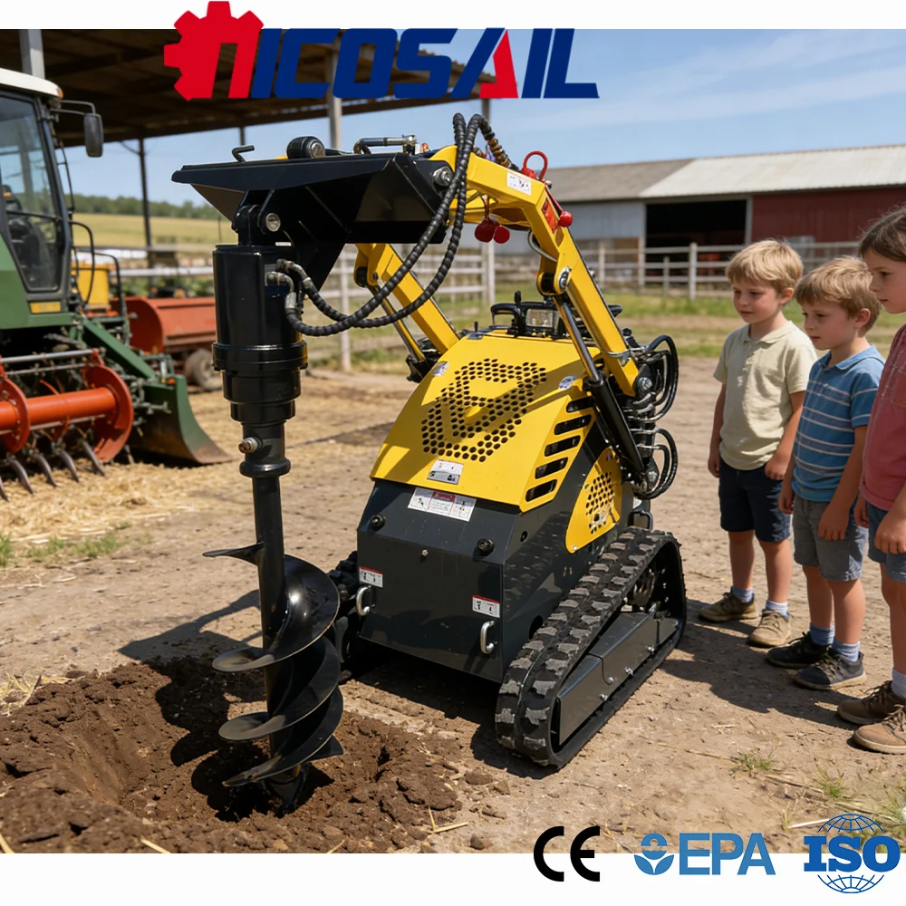 

Compact Skid Steer Loader CE Certified Euro 5 Simple Operation Stable Performance for Farmland Landscaping