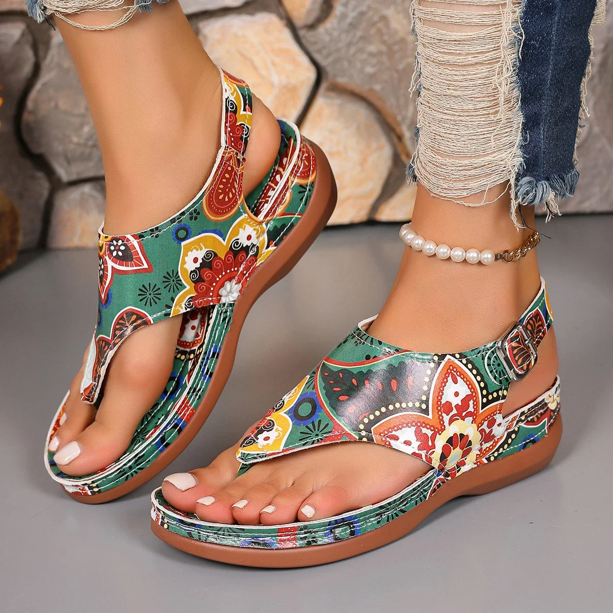 New Summer Trend Lightweight Fashion Comfortable Women 2024 Casual Shoes Women Anti-slip Wedges Platform Sandals Shoes for Women image 3