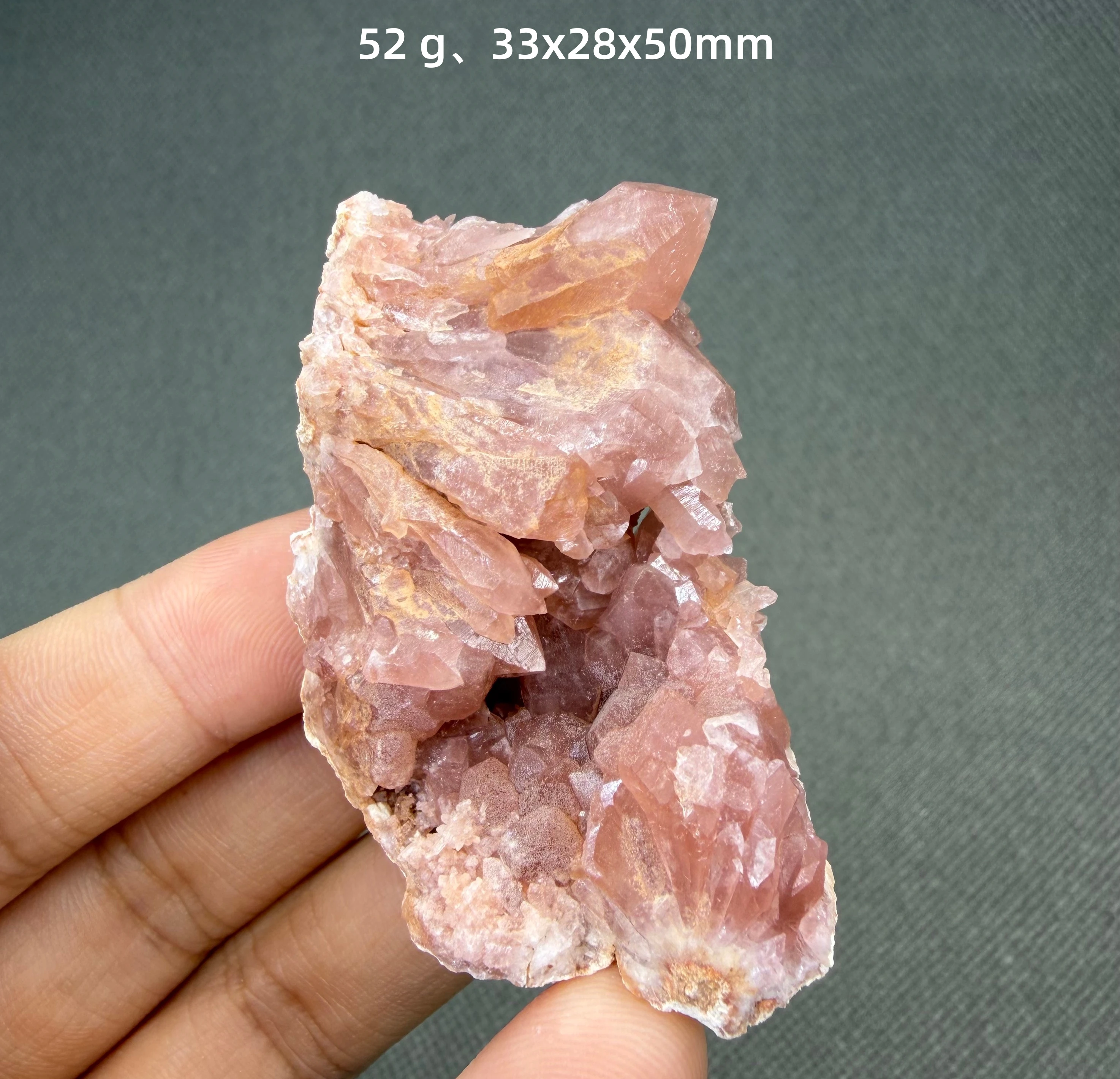 Natural Argentina Pink Amethyst Stone Quartz Raw  mineral specimen + healing quartz crystals and stones rock gemstone view 3
