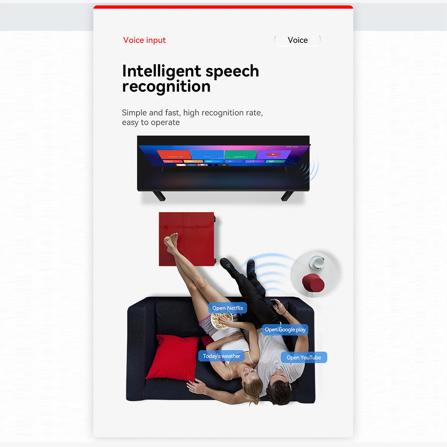 Kebidumei 2.4G Wireless Voice Air Mouse telecomando Mini tastiera per casa intelligente interruttore remoto TV Video per Android Win MAC