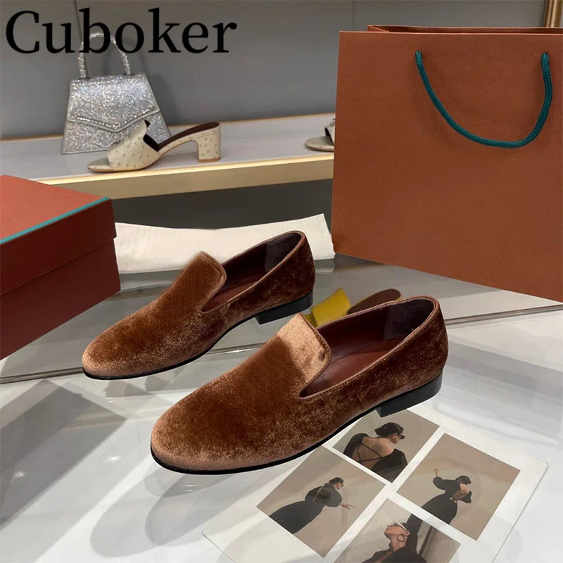 

New Colors Spring Summer Corduroy Loafers Brand Runway Women Flat Causal Shoes High Quality Ladies Walking out Shoes Women Mujer