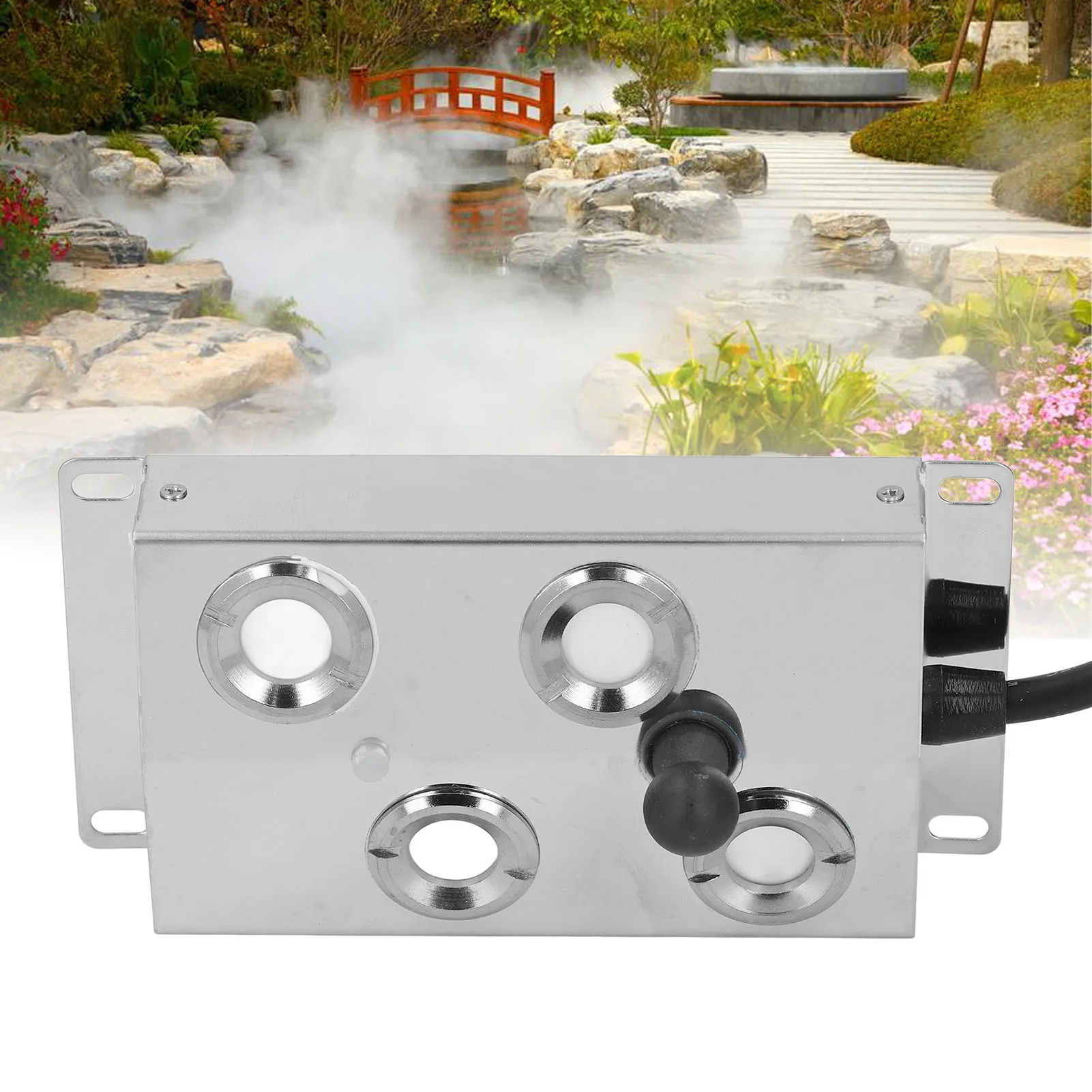 

Ультразвуковой распылитель с 4 головками, 45-48В, IP67, водонепроницаемый, 1.7МГц, электронная осцилляция, 4.5л/ч, ультразвуковой атомайзер