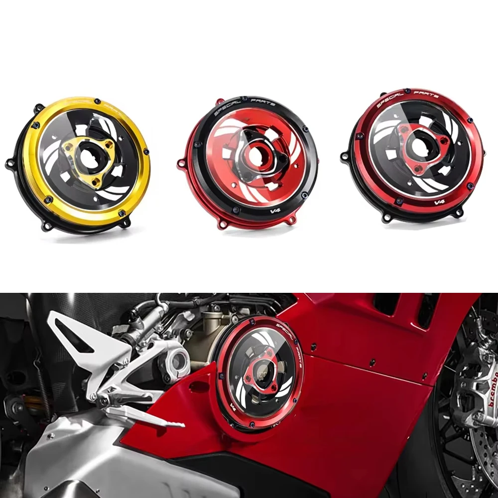 

For Ducati Panigale V4 V4s 2018-2021 Clutch Cover Engine Racing Spring Retainer R Protector Guard Pressure Plate Kit