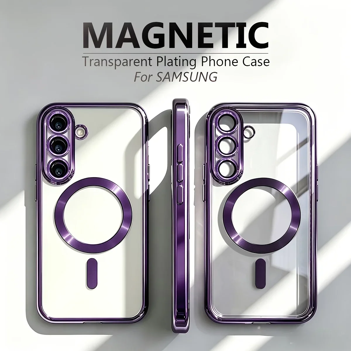 Luxuriöse Weiche TPU Magnetische Kabellose Ladehülle für Samsung Galaxy S21 S22 S25 S26 Ultra S23 S24 Plus FE mit Linsenschutz – Detail 11