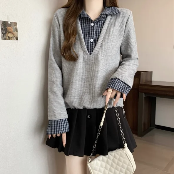 بلوزات نسائية مقصوصة Y2K Polerones ملابس نسائية مزخرفة رائجة ومتينة وسحاب علوي تسحب نساء مع غطاء محرك السيارة