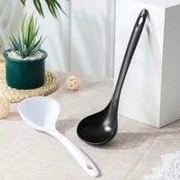2PCS PP Soup Spoon Long Handle Plastic Porridge Scoop Tableware Kitchen Accessories Ladle Pot Cooking Spoons Household Utensils