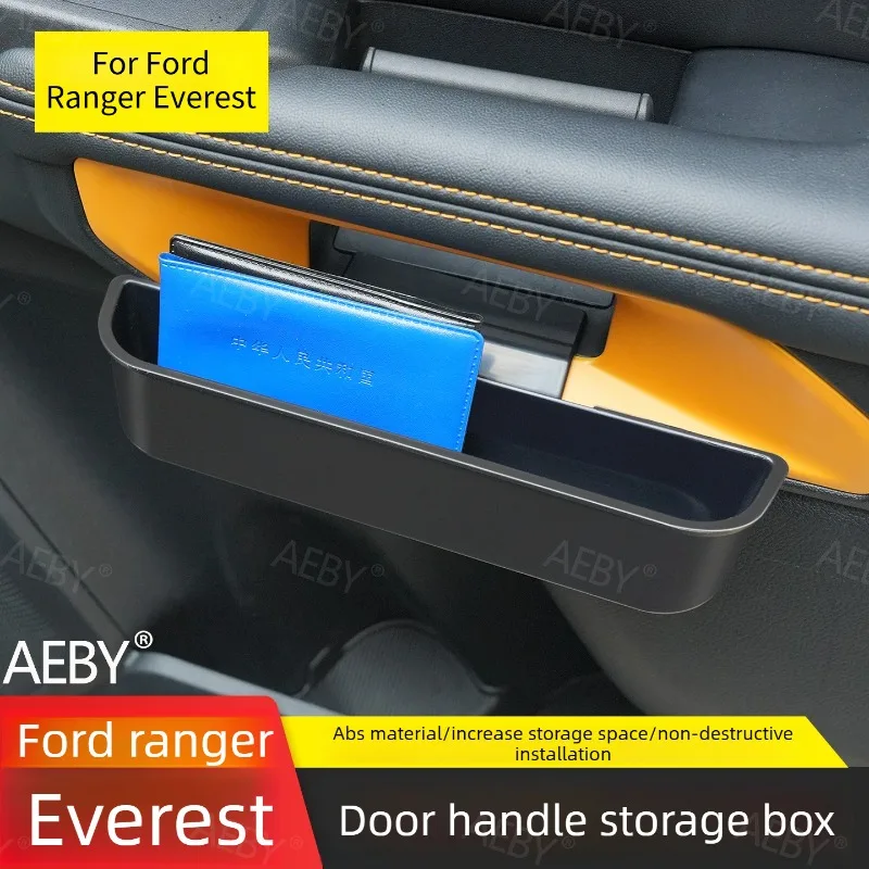 

For Ford Ranger Everest 2022-2026 door handle storage box,Car door trash can modification,Car interior accessories,door handle