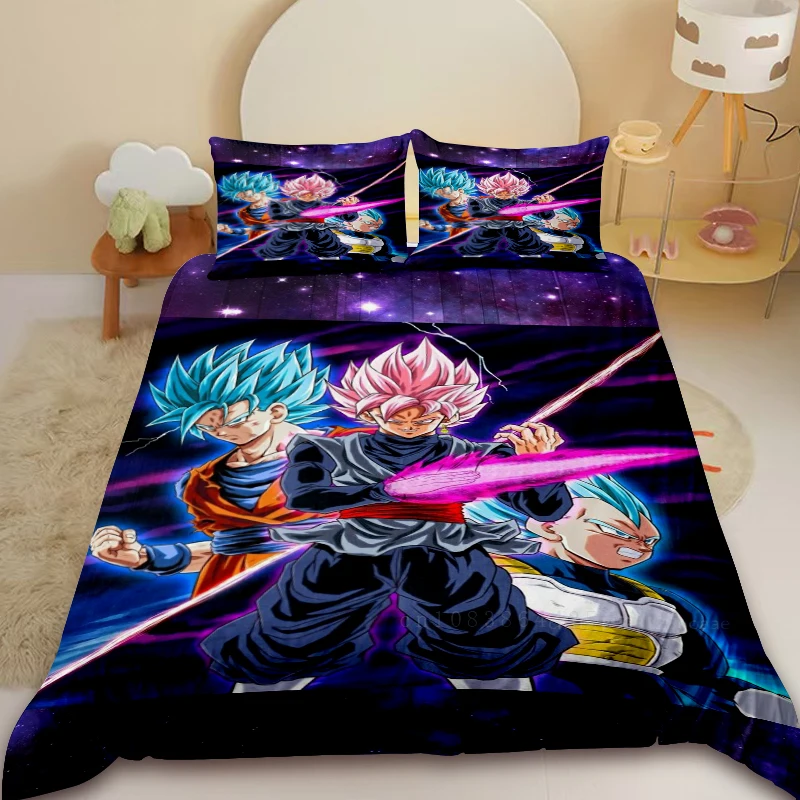 Duvet Cover Dragon Ball Cartoon Bedding Set Quilt Cover Bedroom Decoration Single Double Queen Size Children Gift