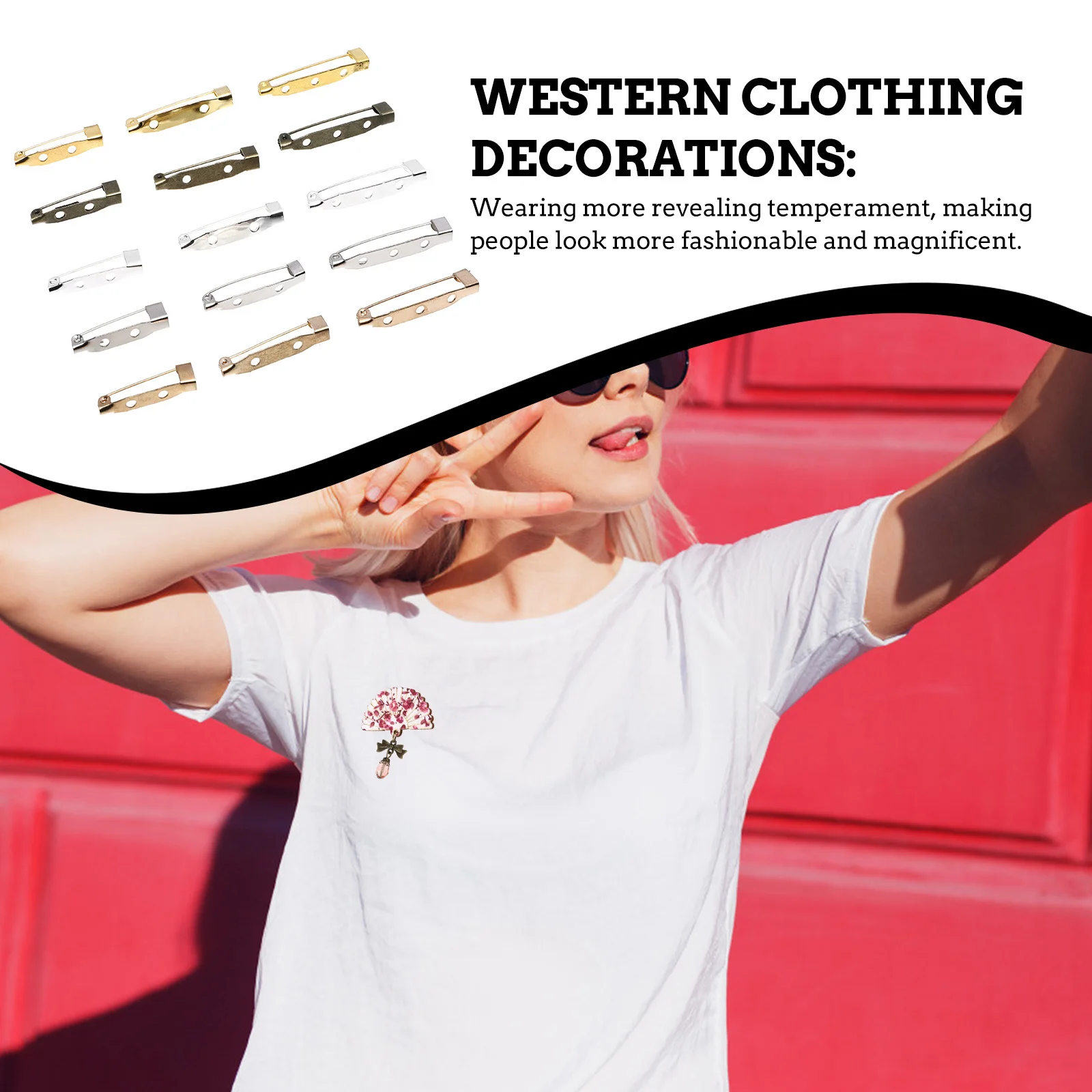 

150pcs Pin Metal Shawl Brooch For Shirts Dress Neckline Fastener Adjustable Waist Clip Clothing Tighten Pin Scarf Holder Clamp