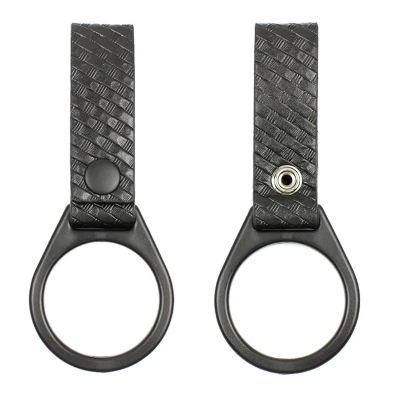  652D Flashlight Ring for Duty Belt Nylon Dual Snap Clip Flashlight Ring Holder for Duty Belt Keep C/D Cell Flashlight