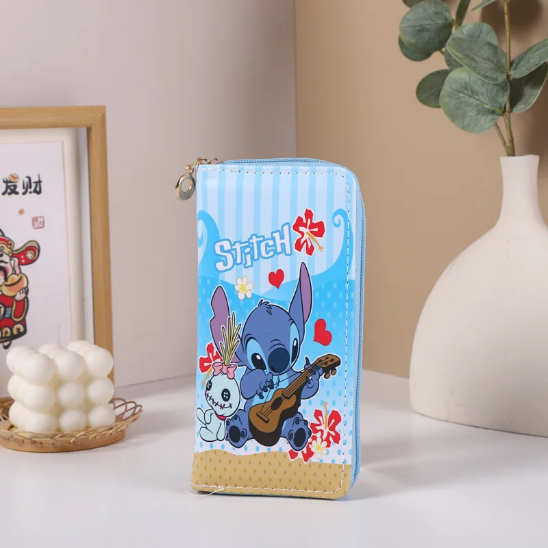 ディズニー ステッチ 財布 レディース ガールズ ボーイズ ダブルレイヤー ジッパー コインケース カードホルダー 学生 ギフト