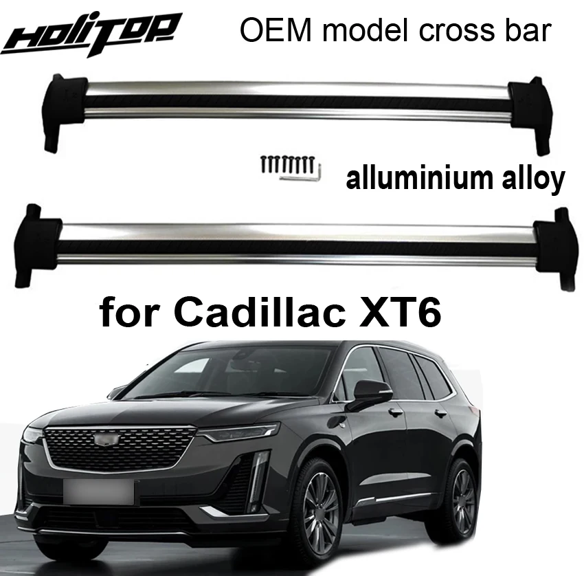 

Original style horizontal roof rack roof rail cross bar for Cadillac XT6.thicken aluminum alloy(best),with screws,can load 150KG