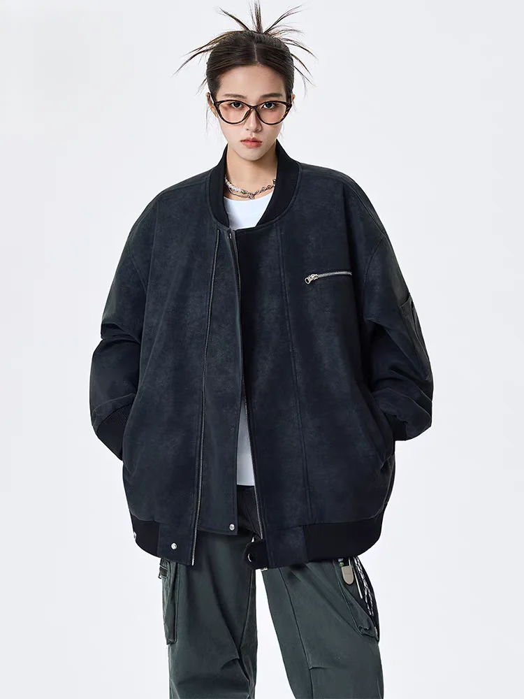 

Bomber Jackets Womens Jacket Pilot Autumn Jacquard V-Neckcollar French Style Clubwear Fluffy Ethnic Novelty Artistic Layered Ins