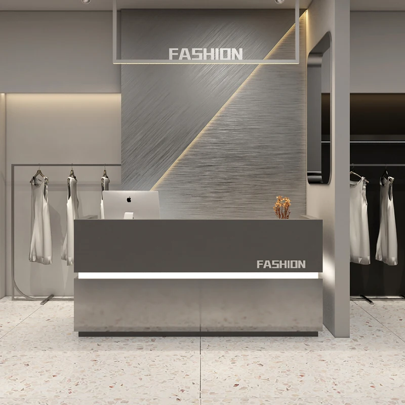 

Italian minimalist bar Checkout shop Commercial counter Small clothing shop Beauty salon Nail salon Front desk
