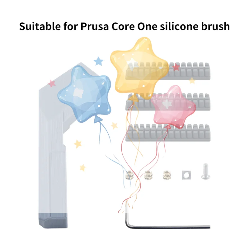 

3pcs For Prusa Core One Silicone Nozzle Brush 3D Printer Nozzle Cleaner Tool For Prusa Core One