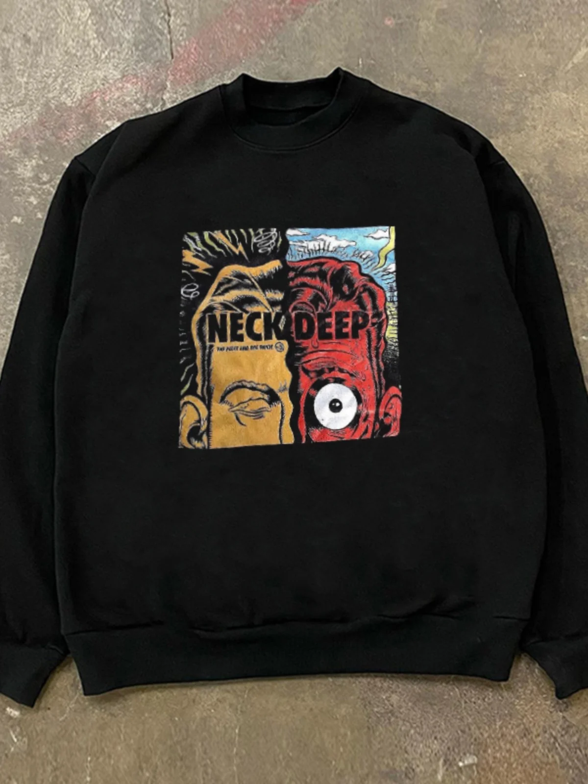 

Autumn Winter Neck Deep Work American Vintage Vintage Sweater Jumper Men Hip-hop Rock Band Sports Sweater Women Top