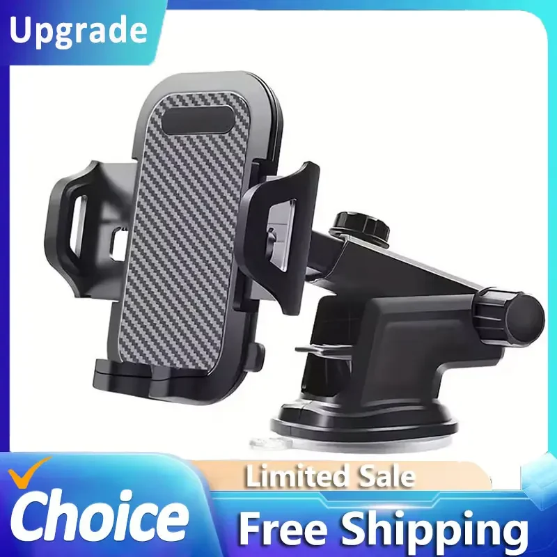 Car Phone Holder Sucker Mount Stand Suction Cup Cellphone Support in Car For iPhone15 Xiaomi Huawei Samsung Mobilephone Bracket