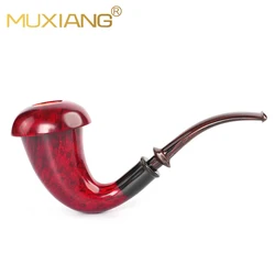 MUXIANG Handmade briar tobacco pipe classic calabash pipe detachable pipe bowl curved Cumberland pipe mouthpiece Simple plug-in