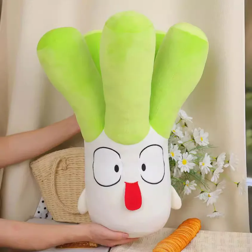 Peluche con pianta farcita peluche creativo Scallion peluche bambola simpatico cuscino da letto comodo e morbido regalo di compleanno per amico