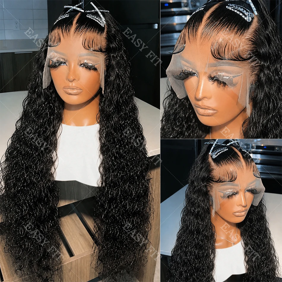 

Luxury Pre Plucked 360 Full Lace Human Hair Wig Natural Black Water Wave 13x5 HD Transparent Lace Frontal Wig 100% Top Grade Virgin Brazilian Human Hair Real Full Lace Human Hair Wig For Women Holiday Shooting Wedding Office Casual Elegant Hair Styling