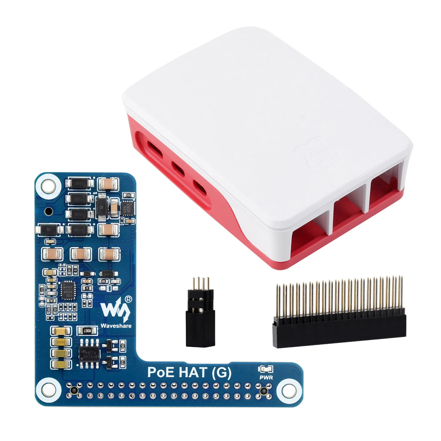 Waveshare Power Over Ethernet HAT (G) 5V 5A Output, Supports 802.3af/at network, Raspberry Pi 5 PoE HAT For Raspberry Pi 5