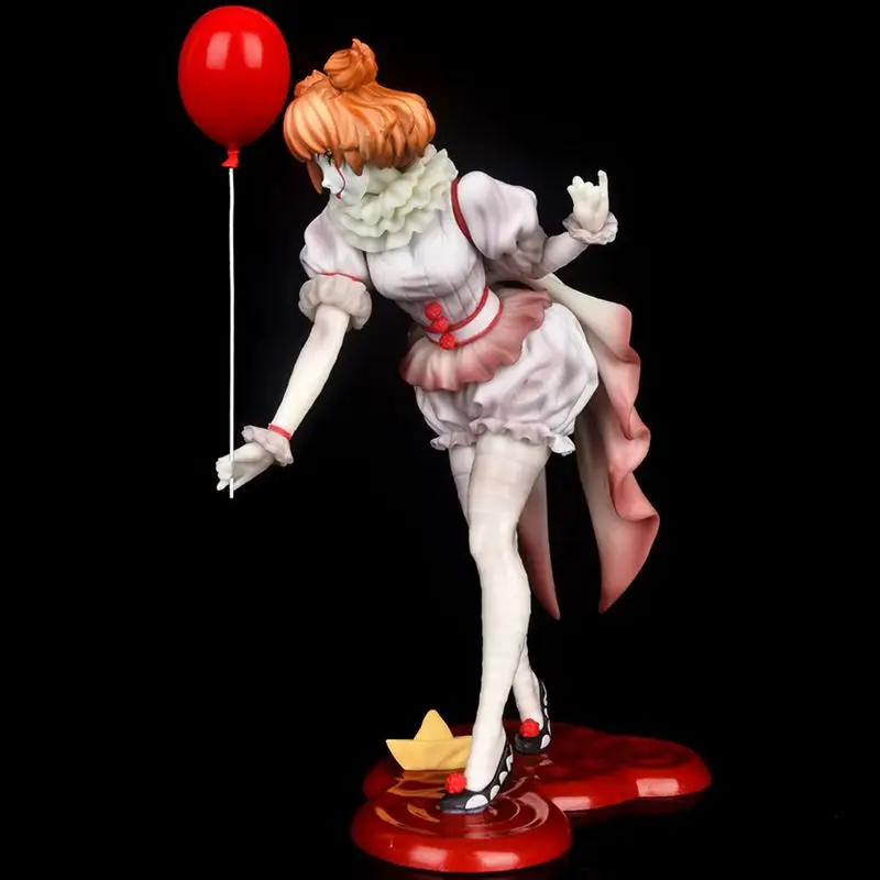 Movie It Pennywise Clown Figure Two Versions With Interchangeable Head Collectible Desktop Pc Case Ornament Halloween Adult Gift view 4