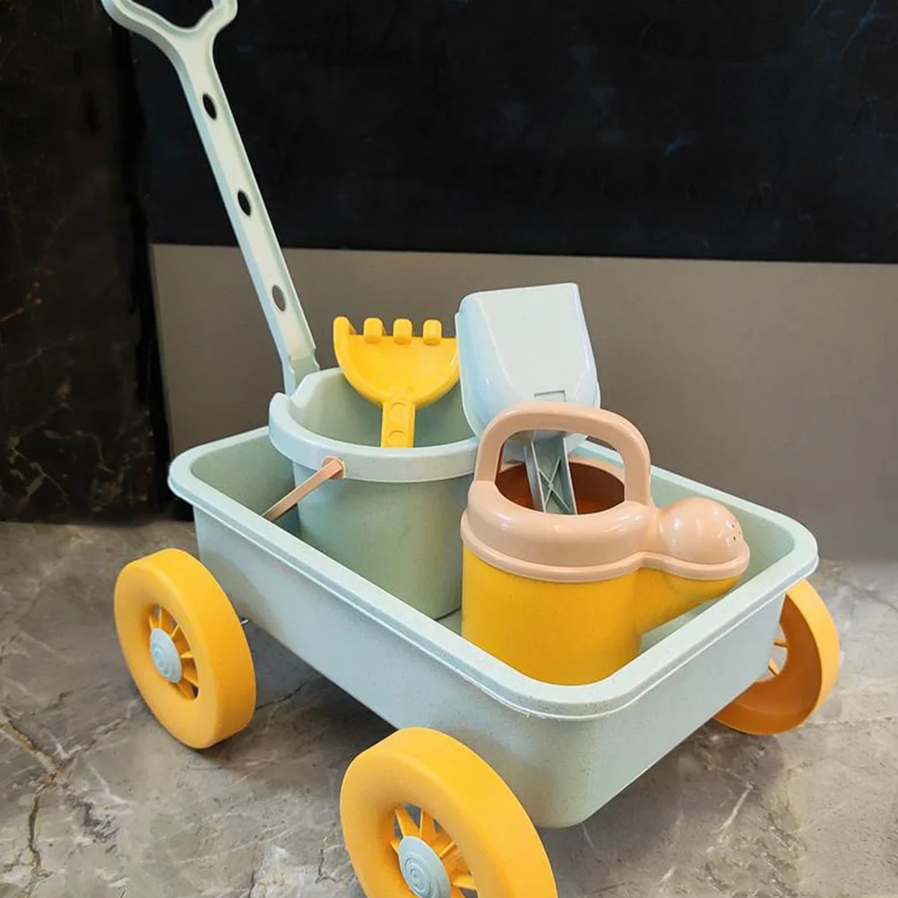 Pull Car Toy Toys for Toddlers Sliding Trolley Summer Sand Beach Castle Building Children Plastic Seaside Construction