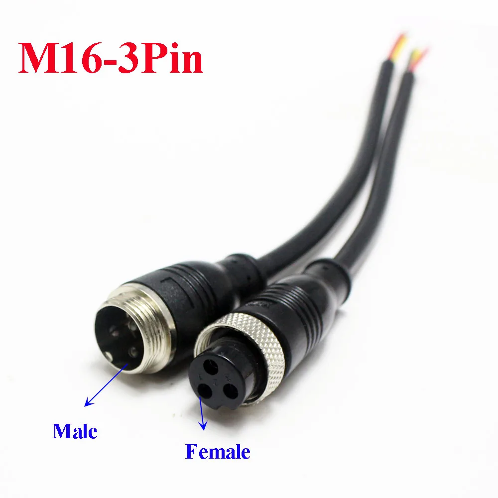 1set 20cm M16 GX16 2/3/4/5/6/8 Pin Aviation Cable M16 Signal Wire Male / Female Plug for Car Camera/ DVR & CCTV Monitor