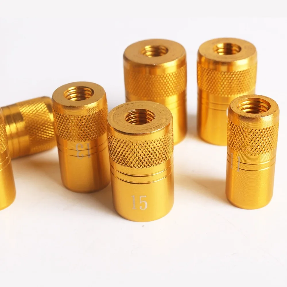 5pcs 10size Fishing Net Rod Pod Connector Aluminum Alloy Male To Female Screw Net Head Adapter Accessory Rod Parts