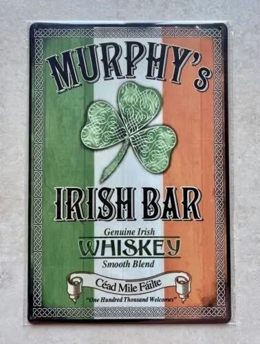 MURPHY'S IRISH BAR METAL SIGN MAN CAVE PUB HOME WHISKEY BAR 20x30cm