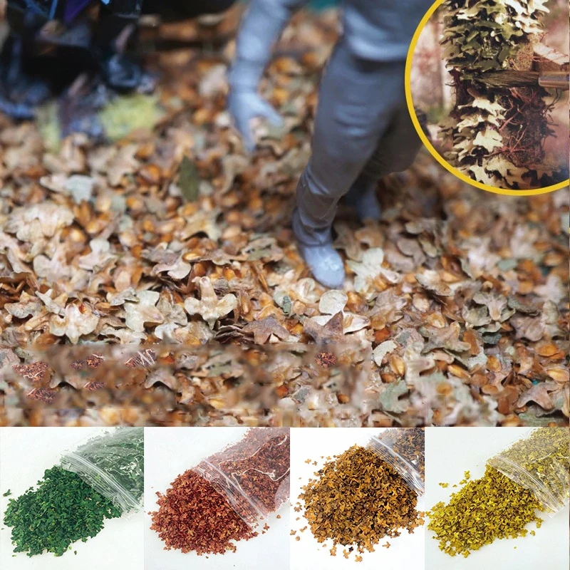 Leaves Static Model DIY Miniature Leaf 35ml Micro Landscape Bonsai Fairy Garden Decor Sand Table Grass Tuft Accessories figurine