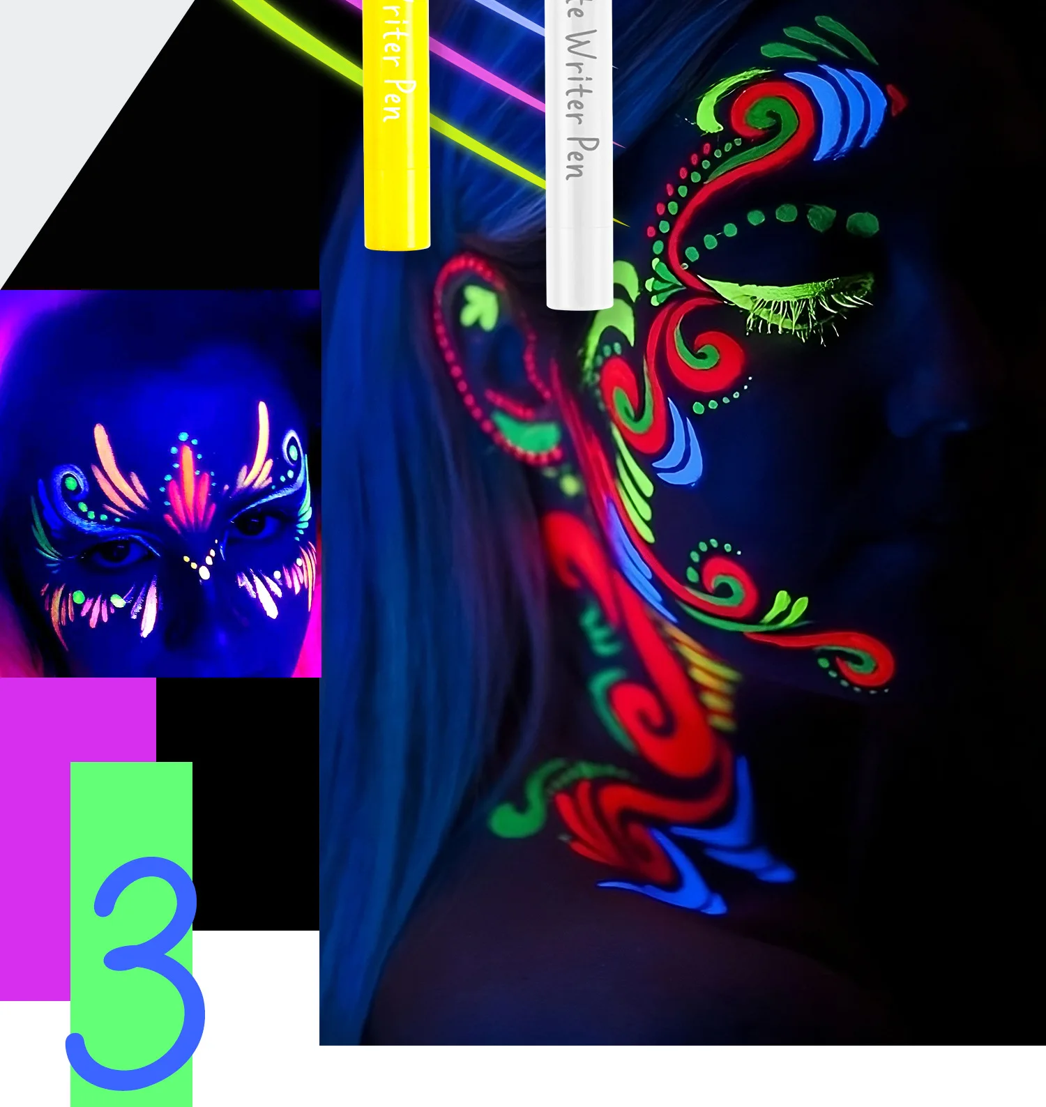 ハロウィン アイライナー ペン - ボディ アートや複数の用途に適した防水、汚れ防止ジェル アイライナー ペン