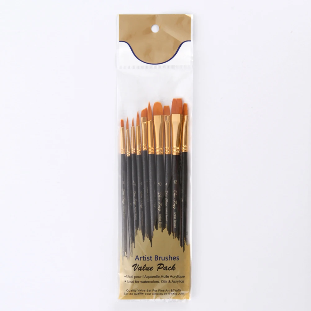 

10 Pieces Multifunction Paint for Wooden Round Pointed Tip Paintbrushes Painting