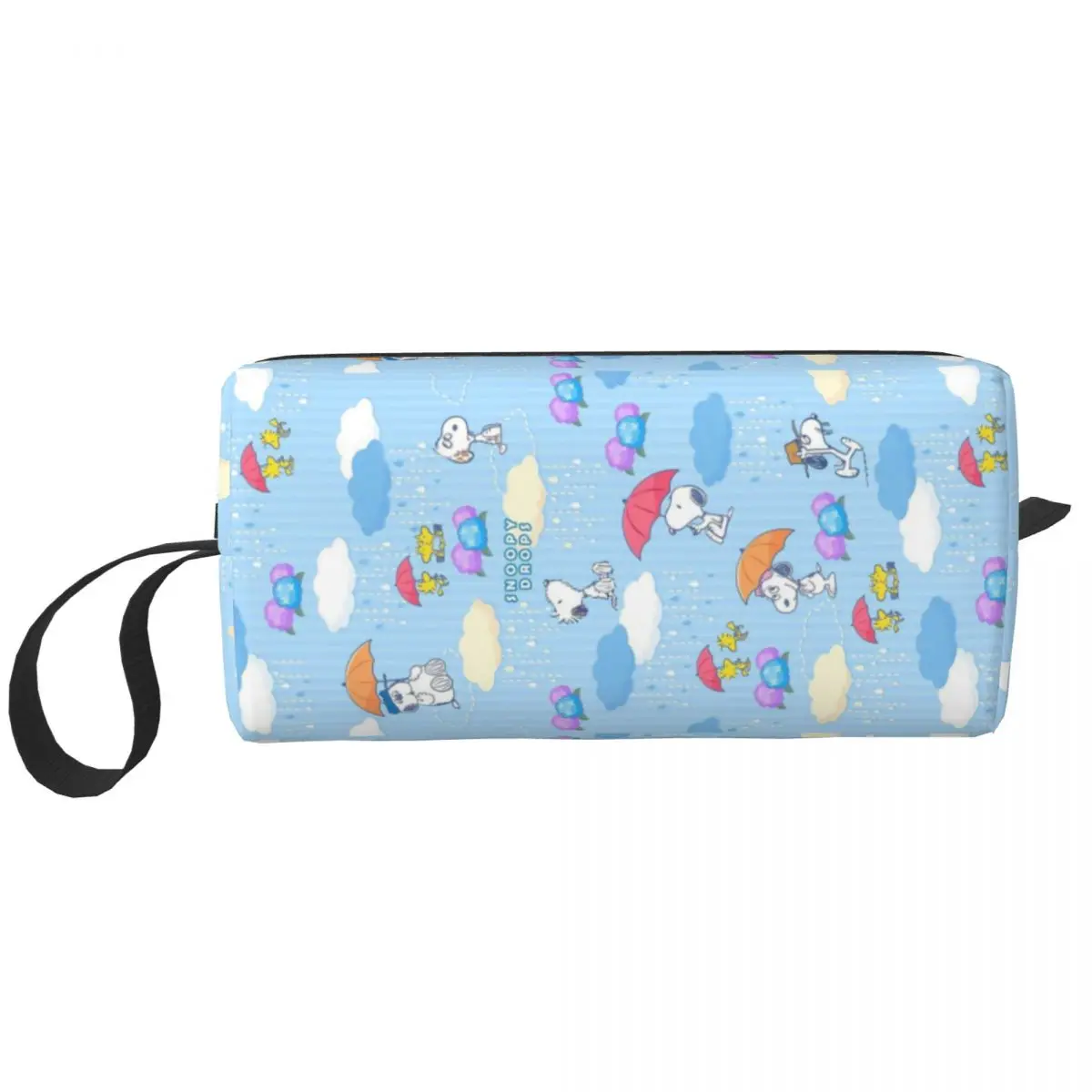 Custom Snoopy Cartoon Moives Peanuts Travel Cosmetic Bag Women Makeup Toiletry Organizer Lady Beauty Storage Dopp Kit