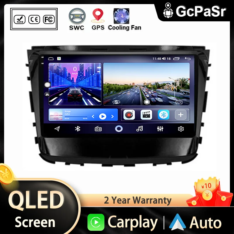 Autoradio Android 13 For Ssangyong Rexton Musso 2018 2019 lettore Video multimediale Stereo navigazione GPS Wireless Carplay DSP