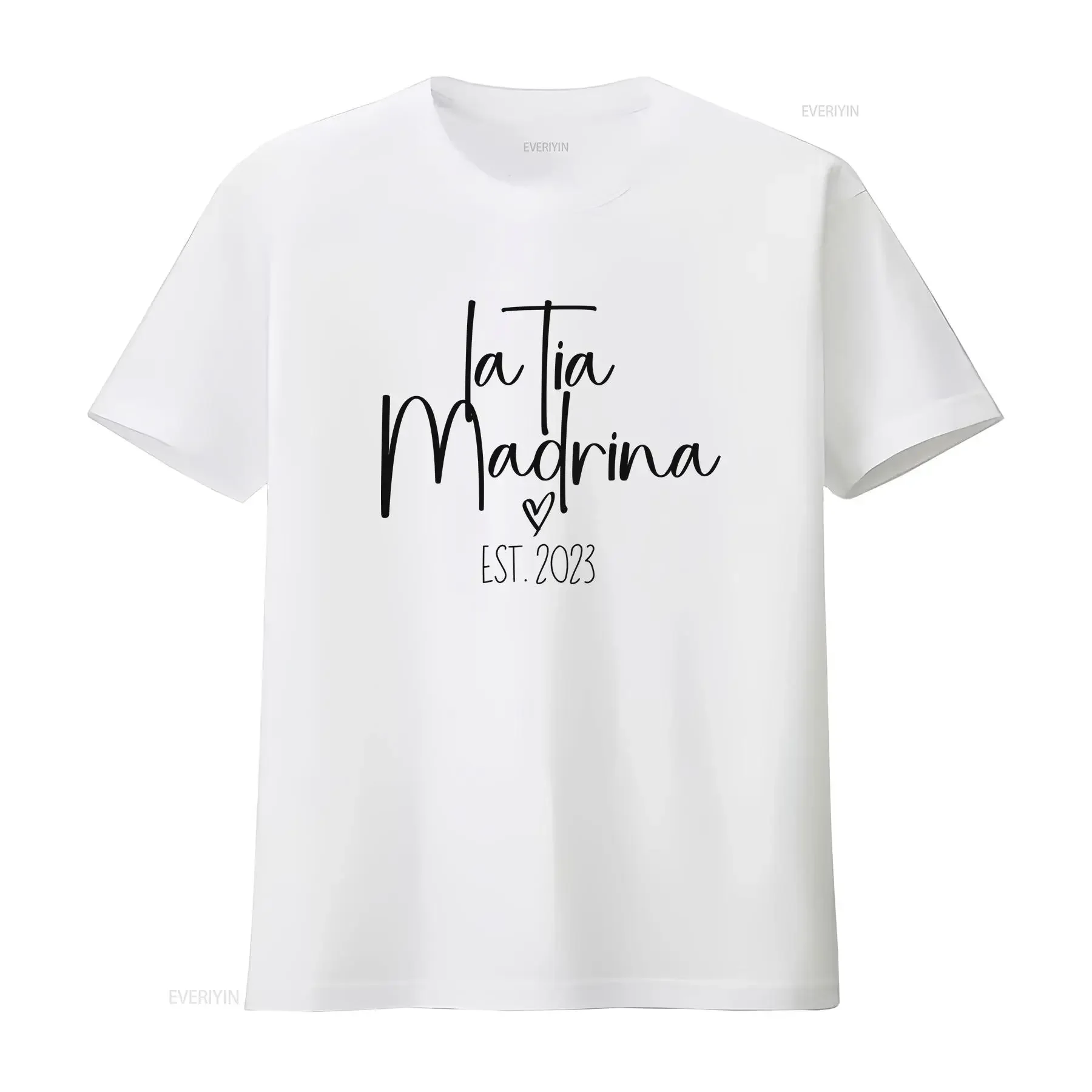 La madrina shirt tia T for Women Proposal Baptism  vintage Washed Breathable fashion Unisex Comfortable Casual Soft Slightly