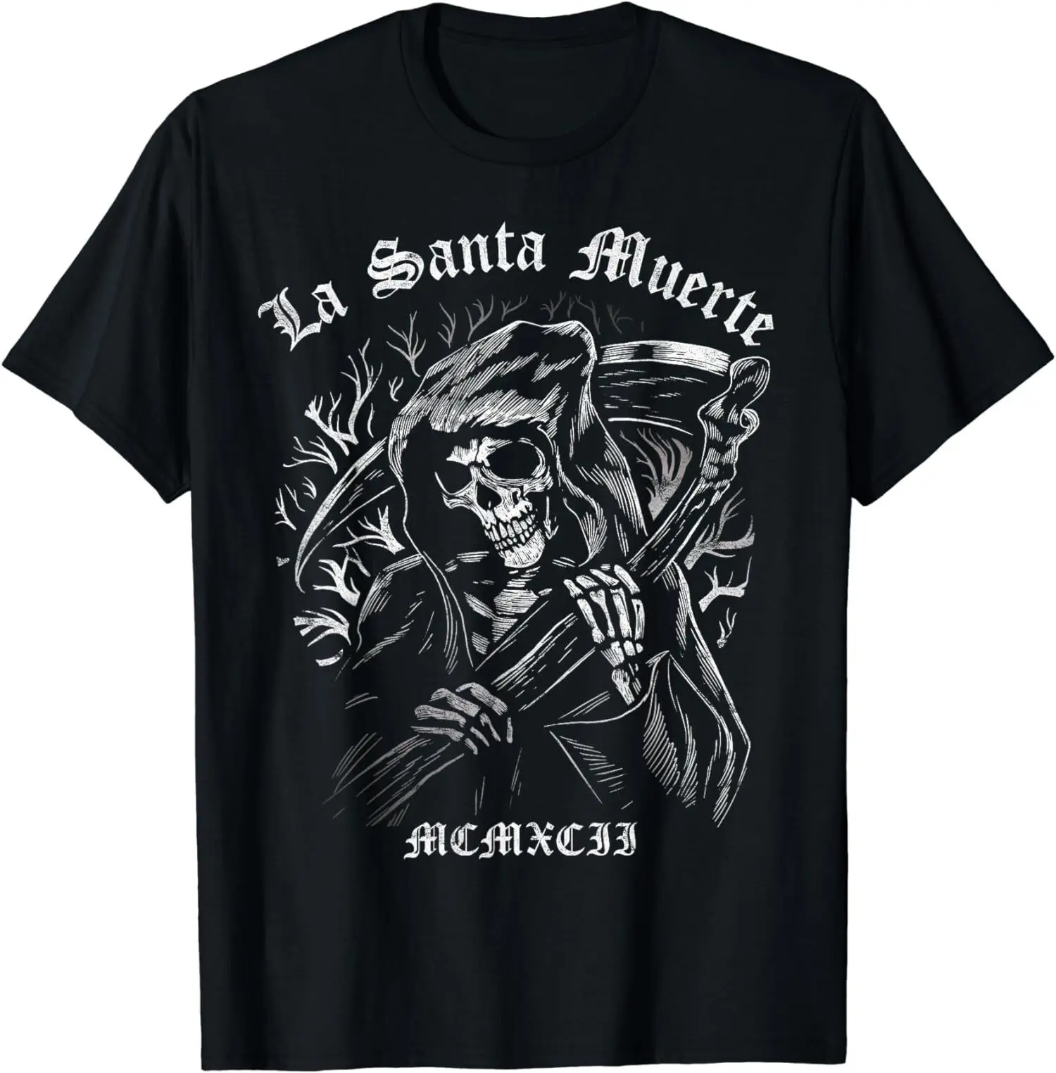 NEW LIMITED Skull La Santa Muerte Cult Of A Mexican Female Deity T-Shirt