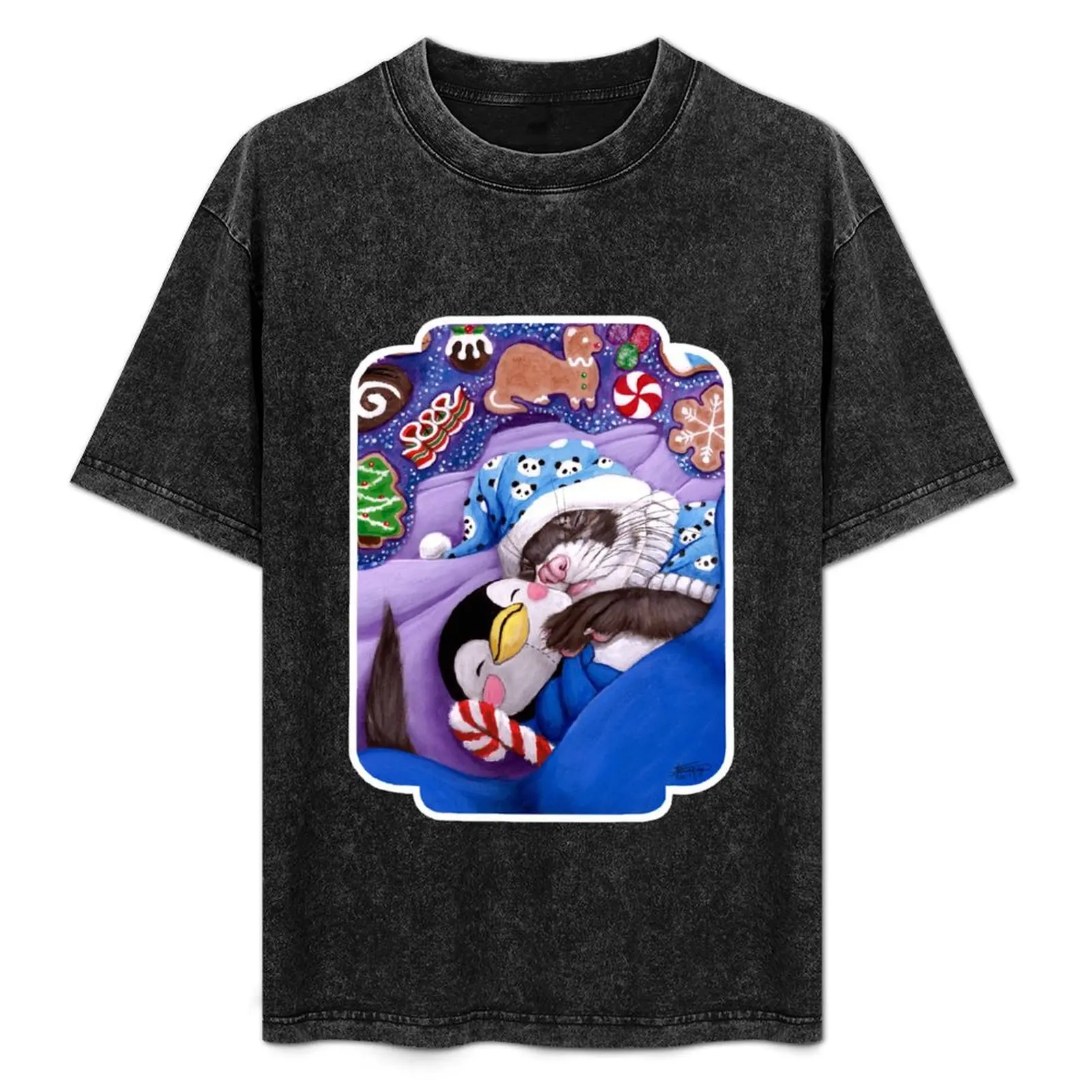 

Ferret Sugar Plum Dreams T-Shirt vintage anime shirt graphics plus size men clothing