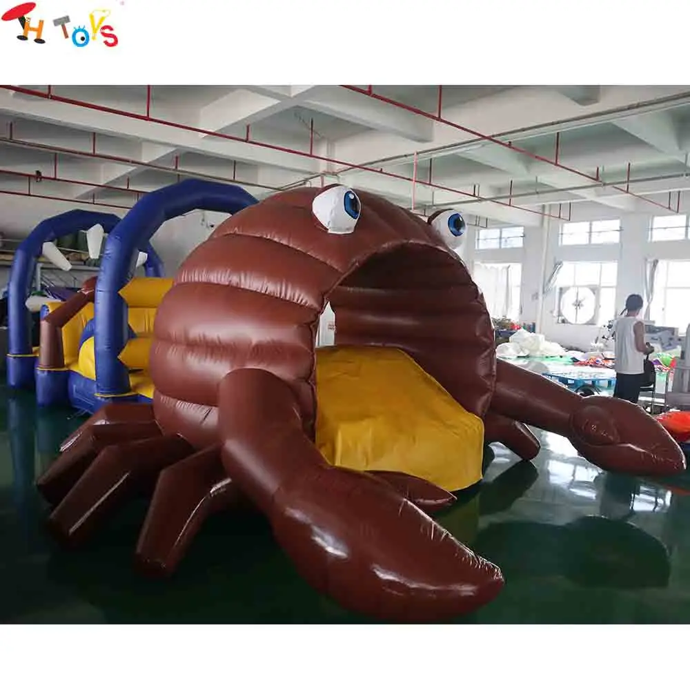 7m Long Inflatable Water Obstacle Run for Swimming Pool Lobster Crab Big Mouth Inflatable Sport Game view 3