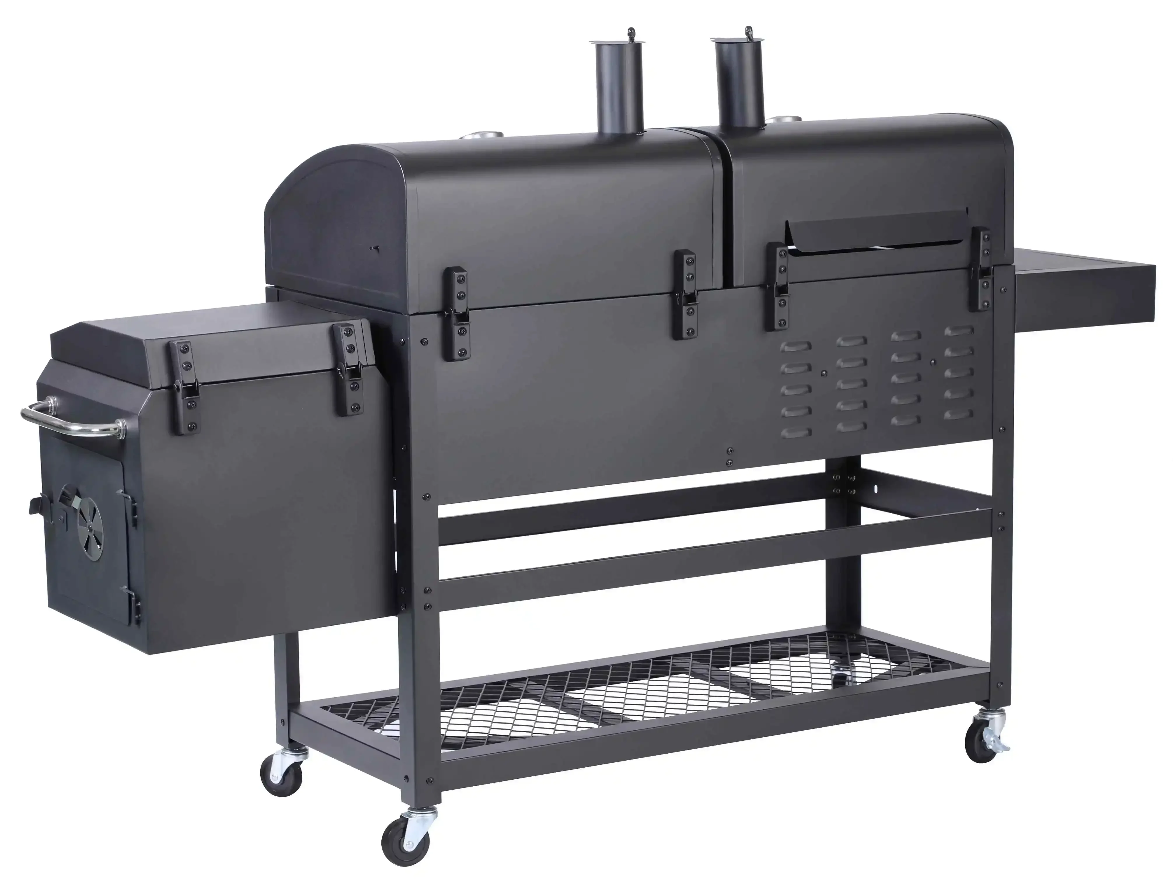 

Burner Gas and Charcoal Outdoor Grill with Side Smoker, Easy To Clean, Steel Powder Coated Finish for Family GatheringsHOT SALES