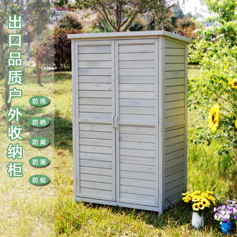 

"Outdoor Tool Storage Cabinet - Waterproof & Sunproof Garden Locker - Anti-Corrosion Metal Utility Cabinet for Balcony/Courtyard