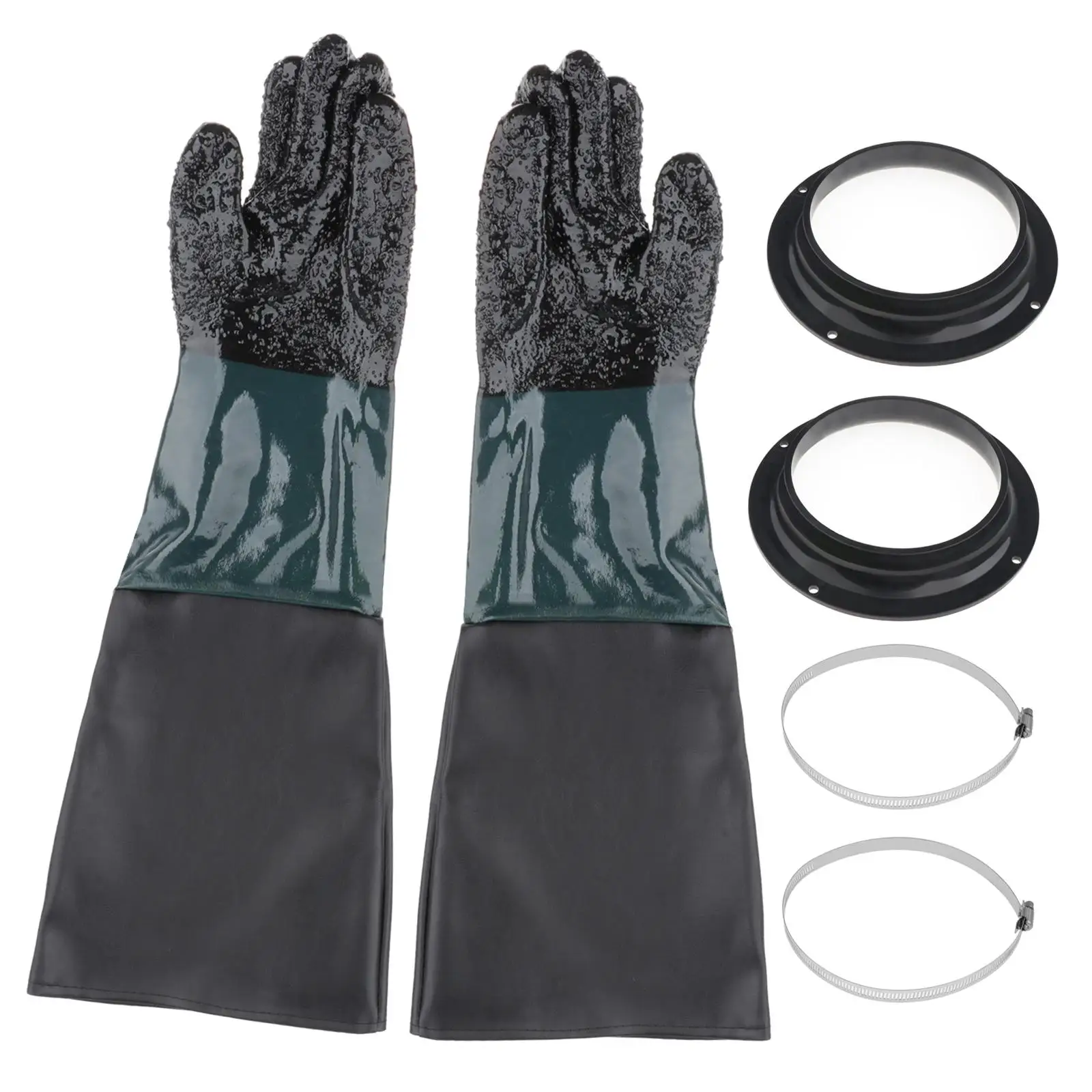 

9.8X24 9.8 INCH DIAMETER 24 LONG GLOVE SANDBLASTING CABINETS GAUNTLET GLOVES