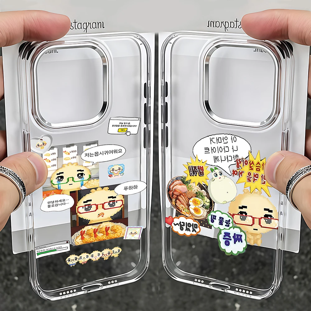 Oppo A78 - Cartoon Bril Dumpling Transparante Telefoonhoes voor