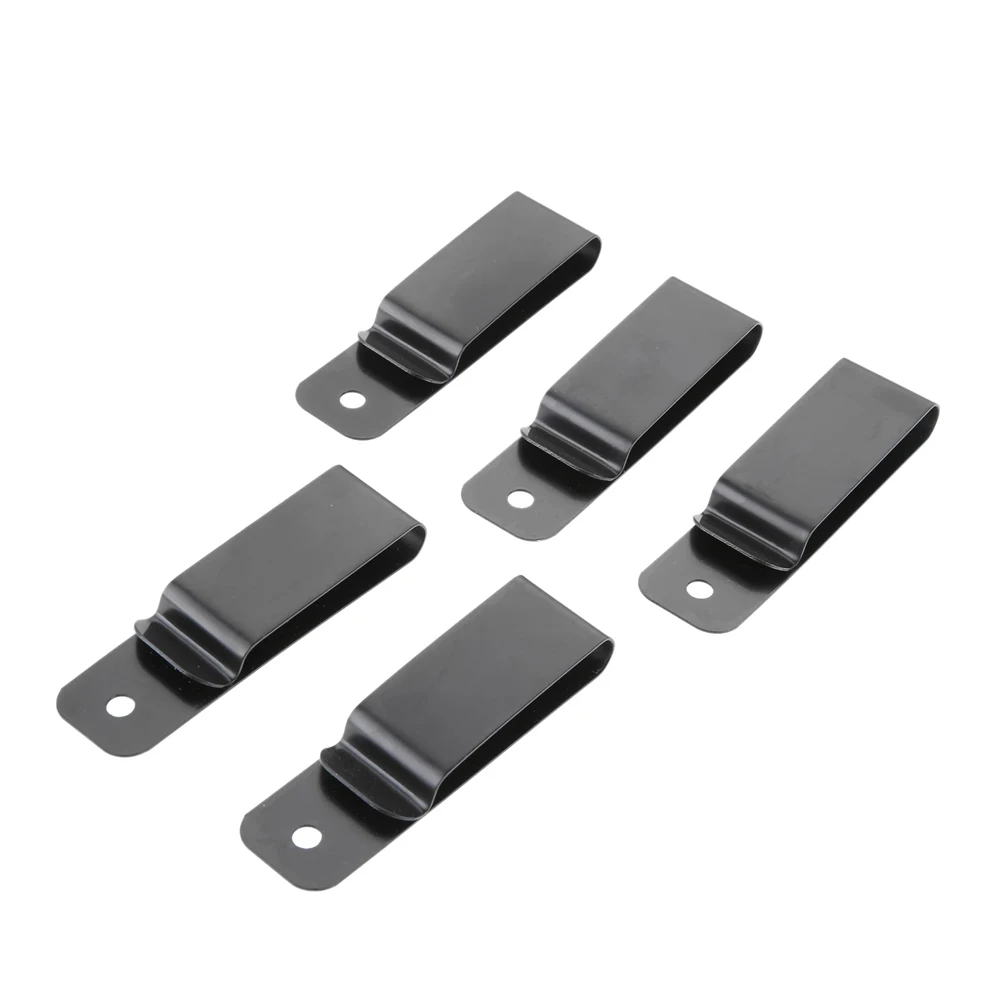 5pcs Spring Clips Sheath Belt Clip Metal Manganese Steel Spring Hook Buckle DIY Carrying Clip Power Tools Accessories