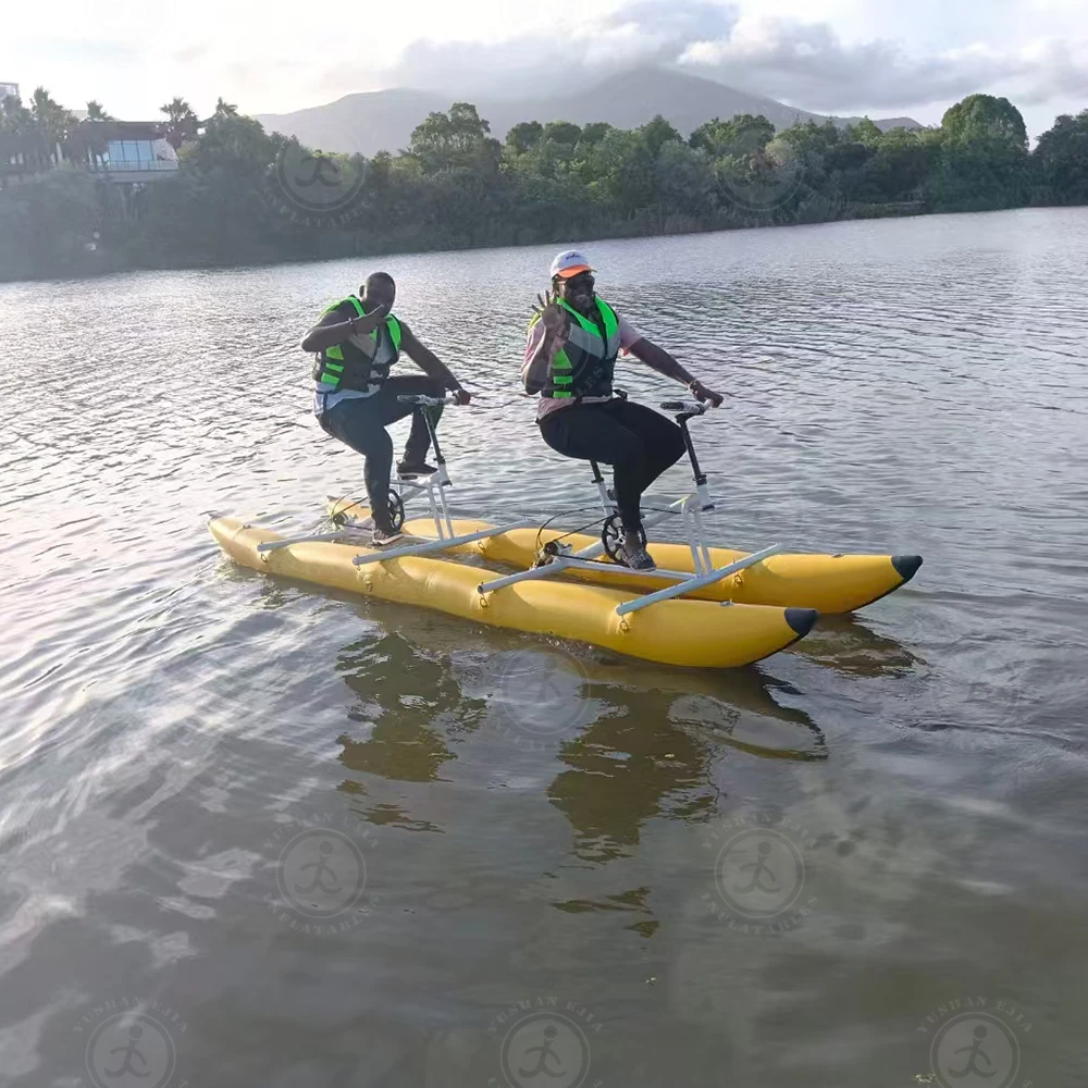 Inflatable Water Bike - Stable & Smooth Riding, Lightweight and Foldable, Perfect for Leisurely Lakeside & River Cruises