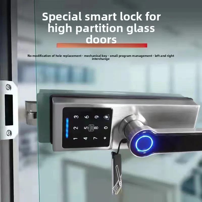 

Glass Door Fingerprint Password Lock Office High Compartment Glass Door Special Smart Lock