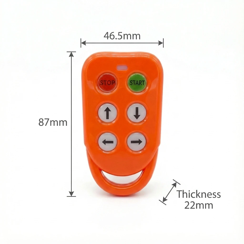 HzBoY 4-Button Industrial Remote Control 433MHz Rechargeable USB-C Wireless Crane Remote for Hoist Winch Automation Equipment