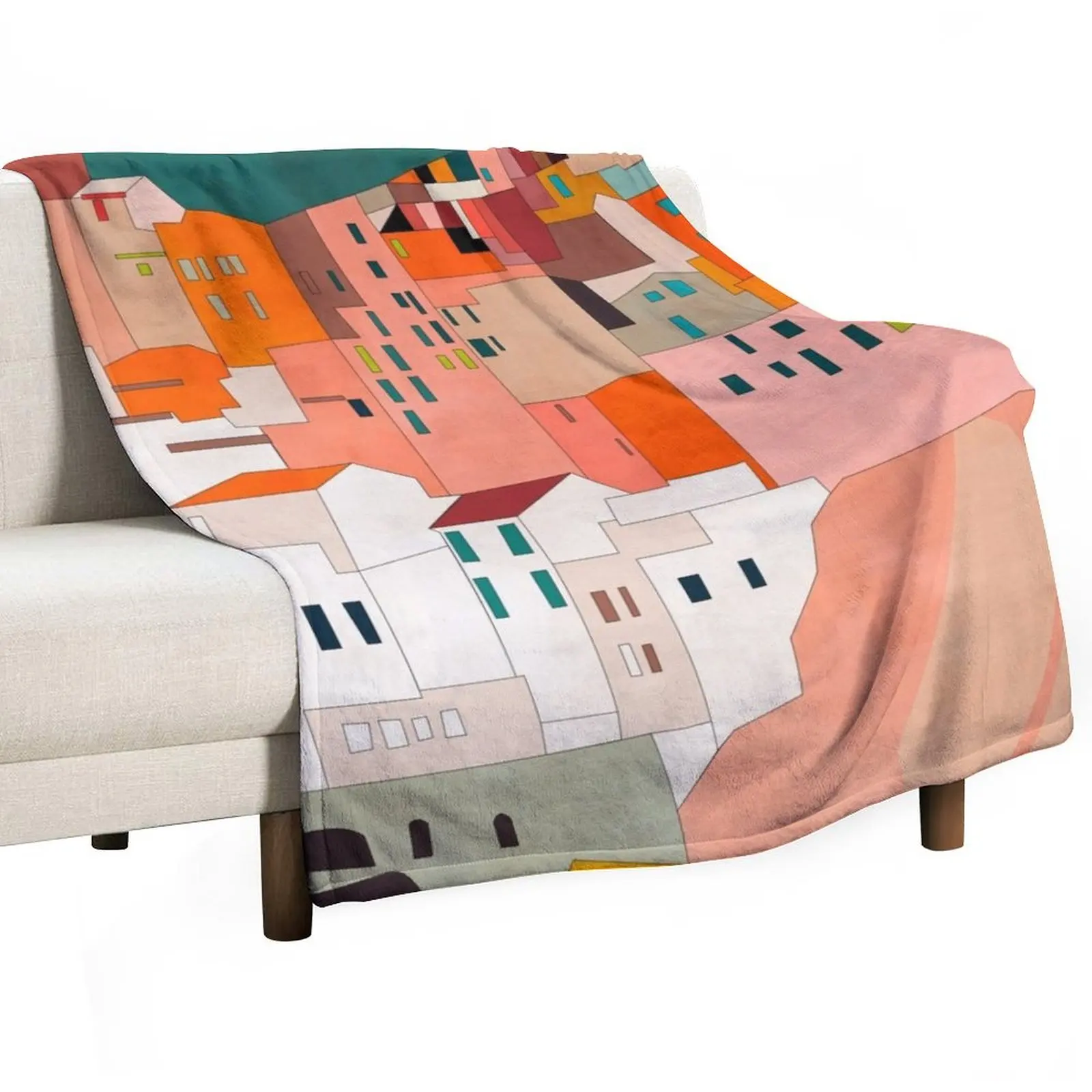 Cinque Terre Italy Europe Throw Blanket for sofa Vintage Blankets