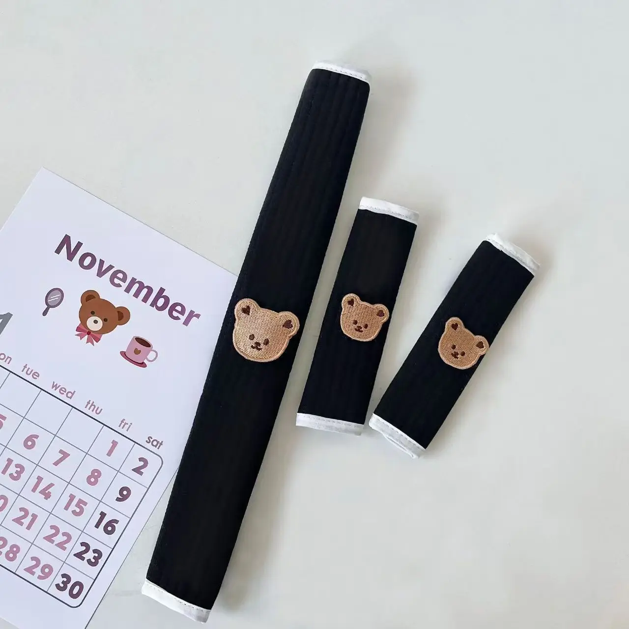 유모차 핸들바 보호 커버 동물 자수 어깨 보호대 물림 방지 물수건 앞손잡이 액세서리